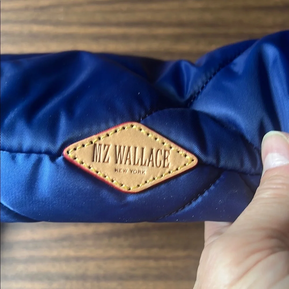 MZ Wallace Blue Quilted Shoulder Bag with Chain Strap - Picture 5 of 6